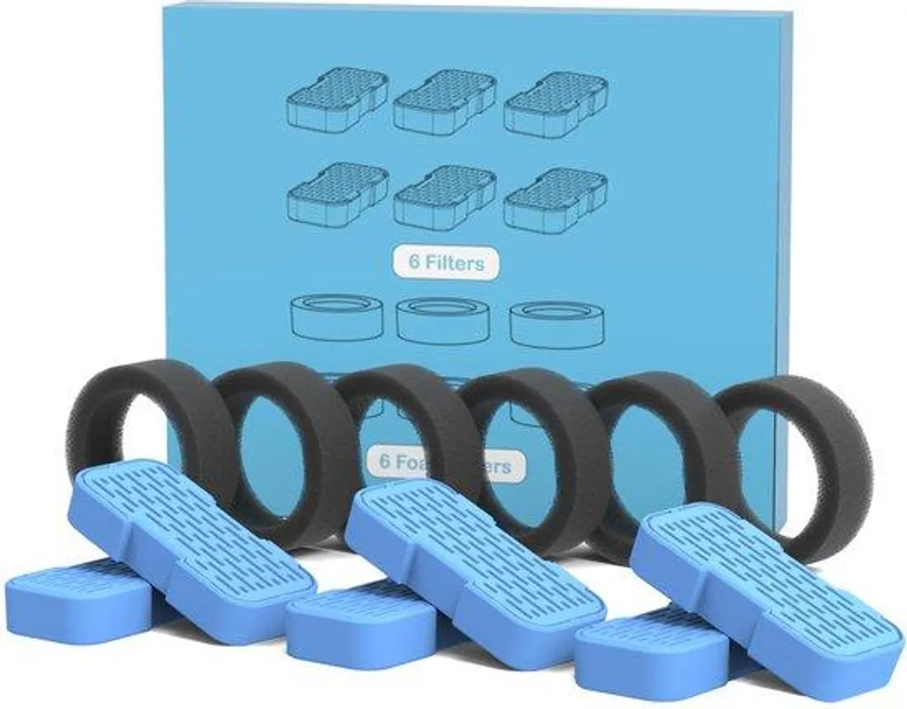 Recharge fontaine chat : Pack de 12 filtres triple action universels