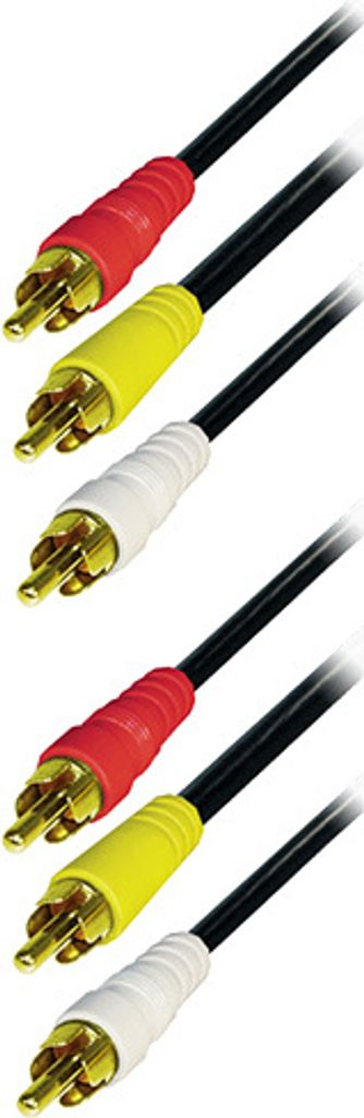 Transmedia Verbindungskabel; 3x Cinchstecker - 3x Cinchstecker, 10,0 m, V 12-10 G