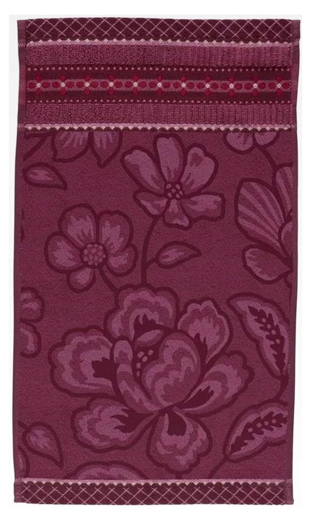 Gästehandtuch Jasmin Jaquard Dunkelrosa 30x50 cm (1 Stück)