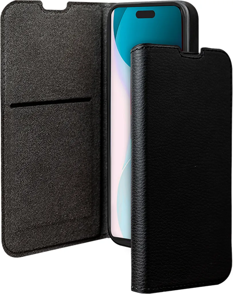BigBen iPhone 16 Plus Cover Wallet: Protezione Viaggio con Stand Nero