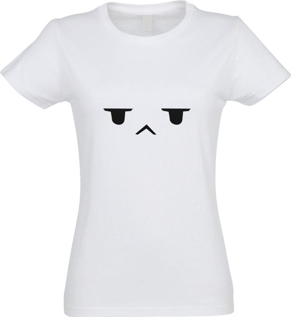 Kiwistar - T-Shirt tailliert - Damen - Weiss - Genervtes Gesicht - mit Motiv Bedruckt - Funshirt Design - Sport - Freizeit - Damen - M