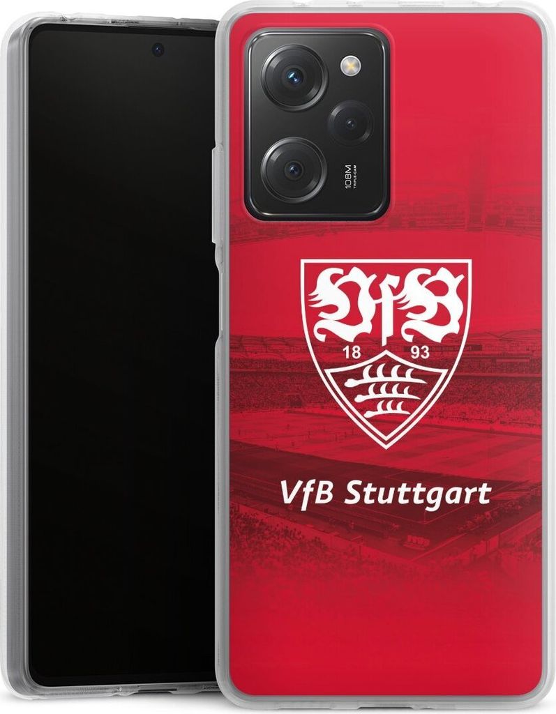 DeinDesign Handyhülle für Xiaomi Poco X5 Pro Silikon Hülle Case Smartphone Schutzhülle Offizielles Lizenzprodukt Stadion VfB Stuttgart