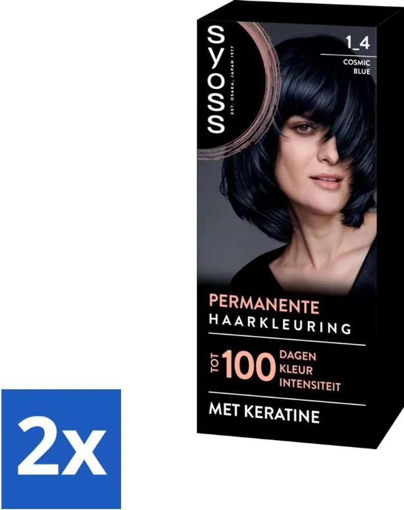 SYOSS Coloration 1-4 Cosmic Blue Teinture Cheveux Lot de 2 Pack Avantage