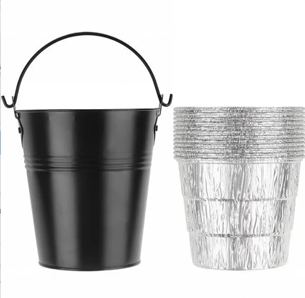 Kit Seau Graisse Barbecue Traeger et 12 Feuilles Aluminium de Rechange