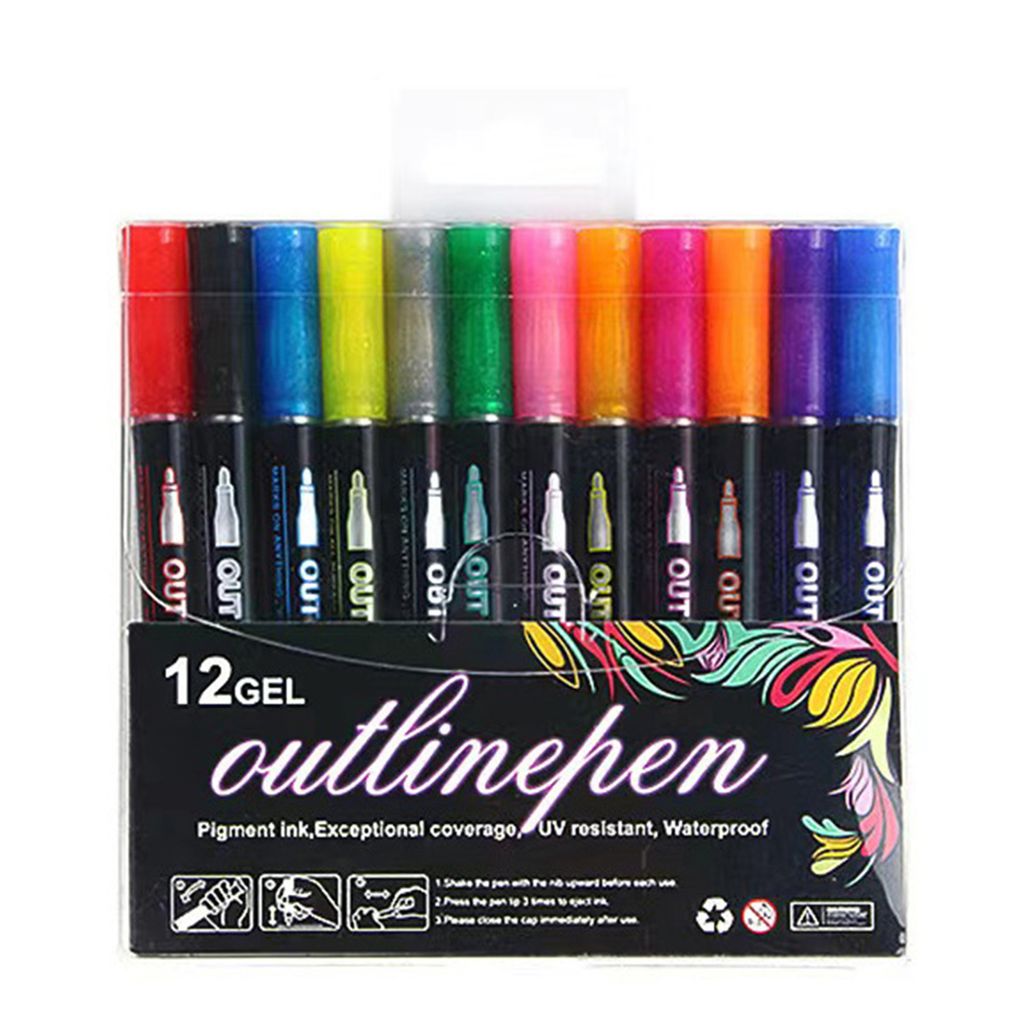 1 Set Marker Stift glattes Schreiben lebendiger Farbe ohne Geruch bequemer Griff breites Anwendung DIY Single Head Hand Account Highlighter Zeichnu...