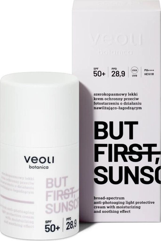 Veoli Botanica But First Sunscreen - Lightweight Broad Spectrum Anti-Aging Cream 50 Ml