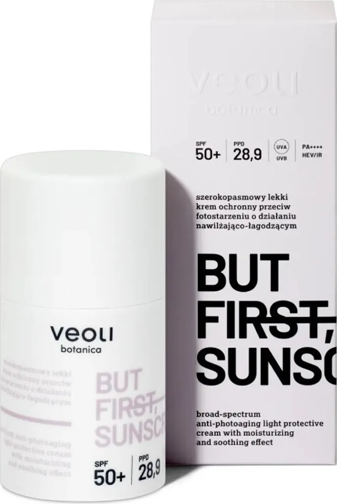 Soin Solaire Protecteur Léger Veoli Botanica SPF50 Effet Anti-Vieillissement