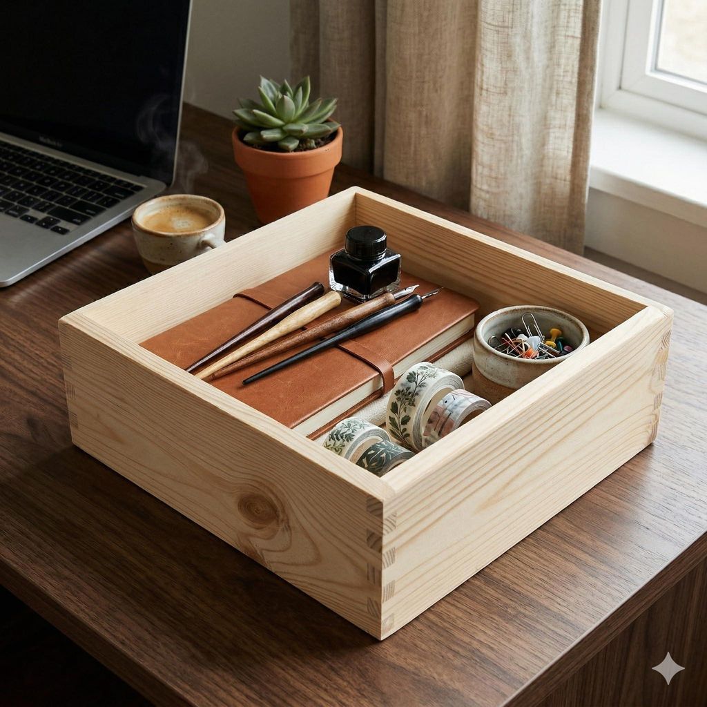 Creative Deco Aufbewahrungsbox Holzkiste ohne Deckel 25 x