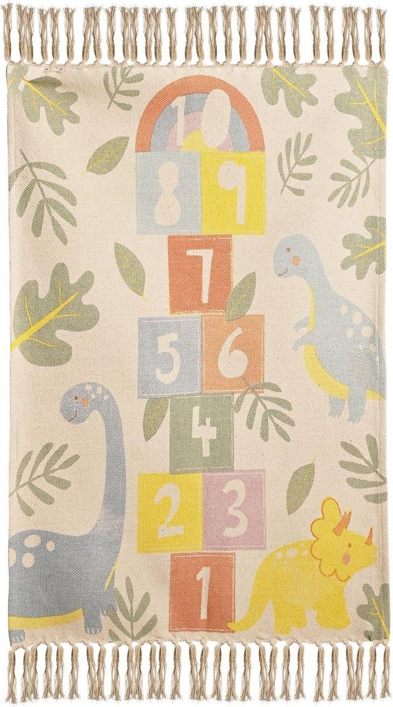 Petit Cheri Dinosaurier-Teppich - Himmel und Hölle WD433 (One Size) (Beige)