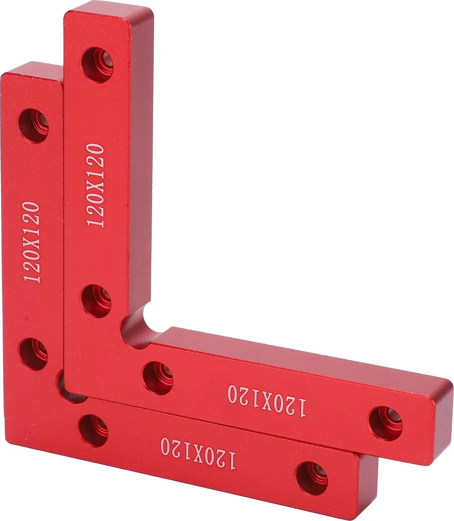 Positionneur d'angle droit 120mm pour assemblage bois et menuiserie DIY