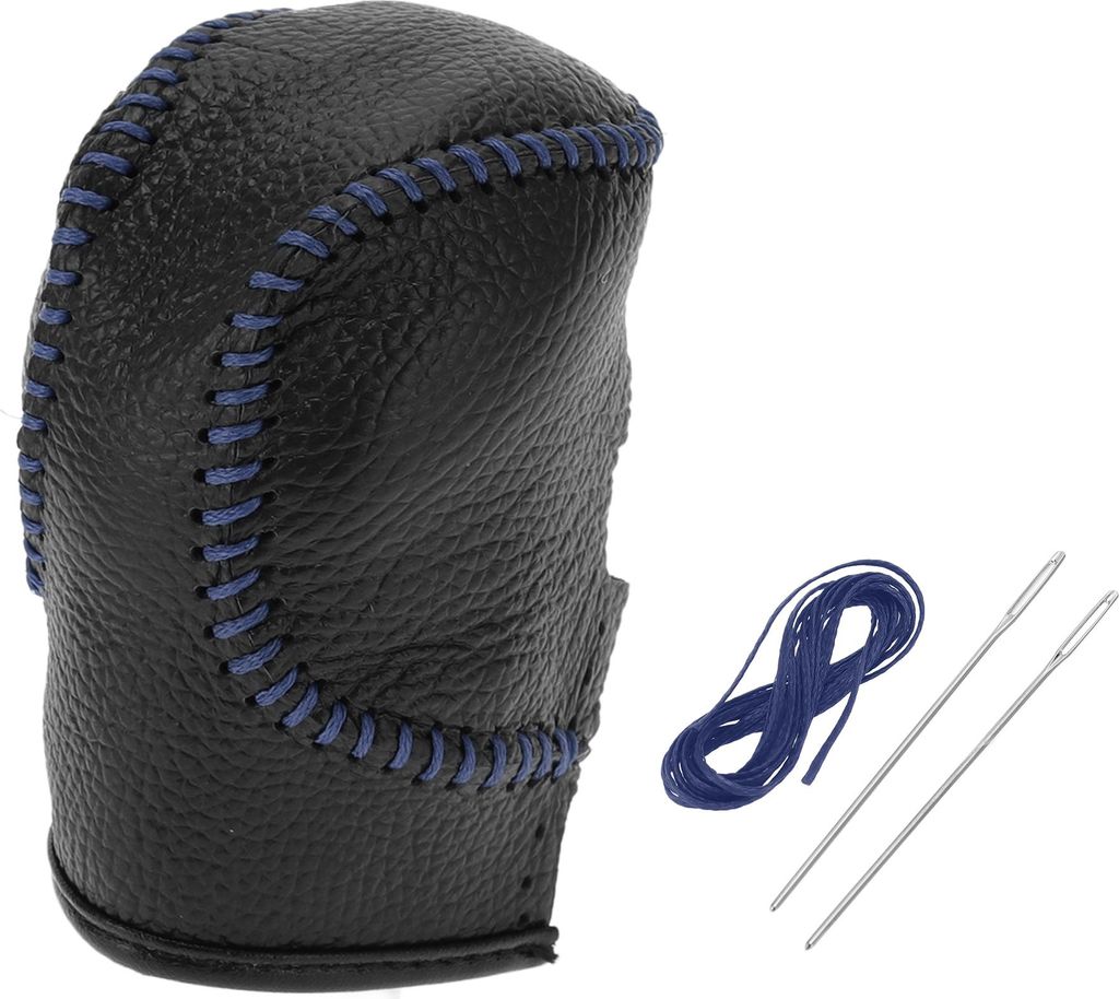 Getriebeschaltknaufabdeckung für Honda Civic 2022-2024 Anti-Rutsch-Kieselstein Schwarz Blau Schaltgriffschutz Faux-Leder 1 Stück