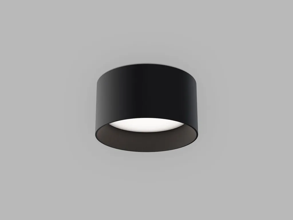 Luminaire de Plafond LED Noir ZETA ON S 12W 3CCT Design Minimaliste
