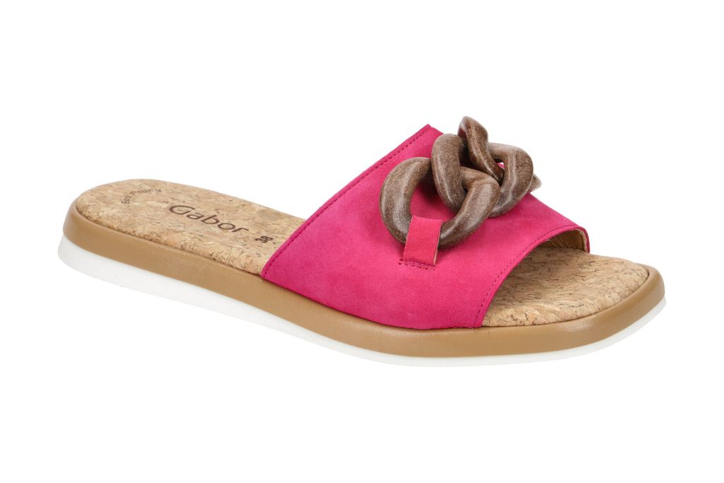 Gabor 24.510 Damenschuhe - bequeme Pantoletten pink Freizeit NEU