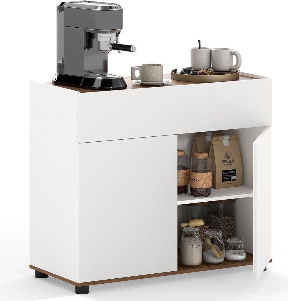 COSTWAY Sideboard, Küchenschrank mit Arbeitsplatte, Produktbild 