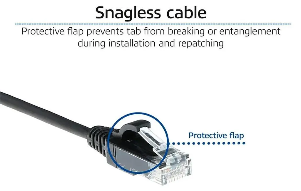Câble patch CAT6 5m ACT pour armoire réseau compacte et datacenter noir - 11
