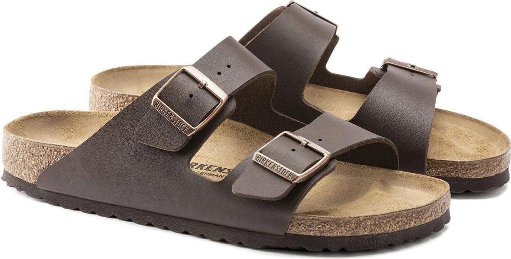 Birkenstock Arizona Birko-Flor Pantoletten Dark Brown Produktbild 