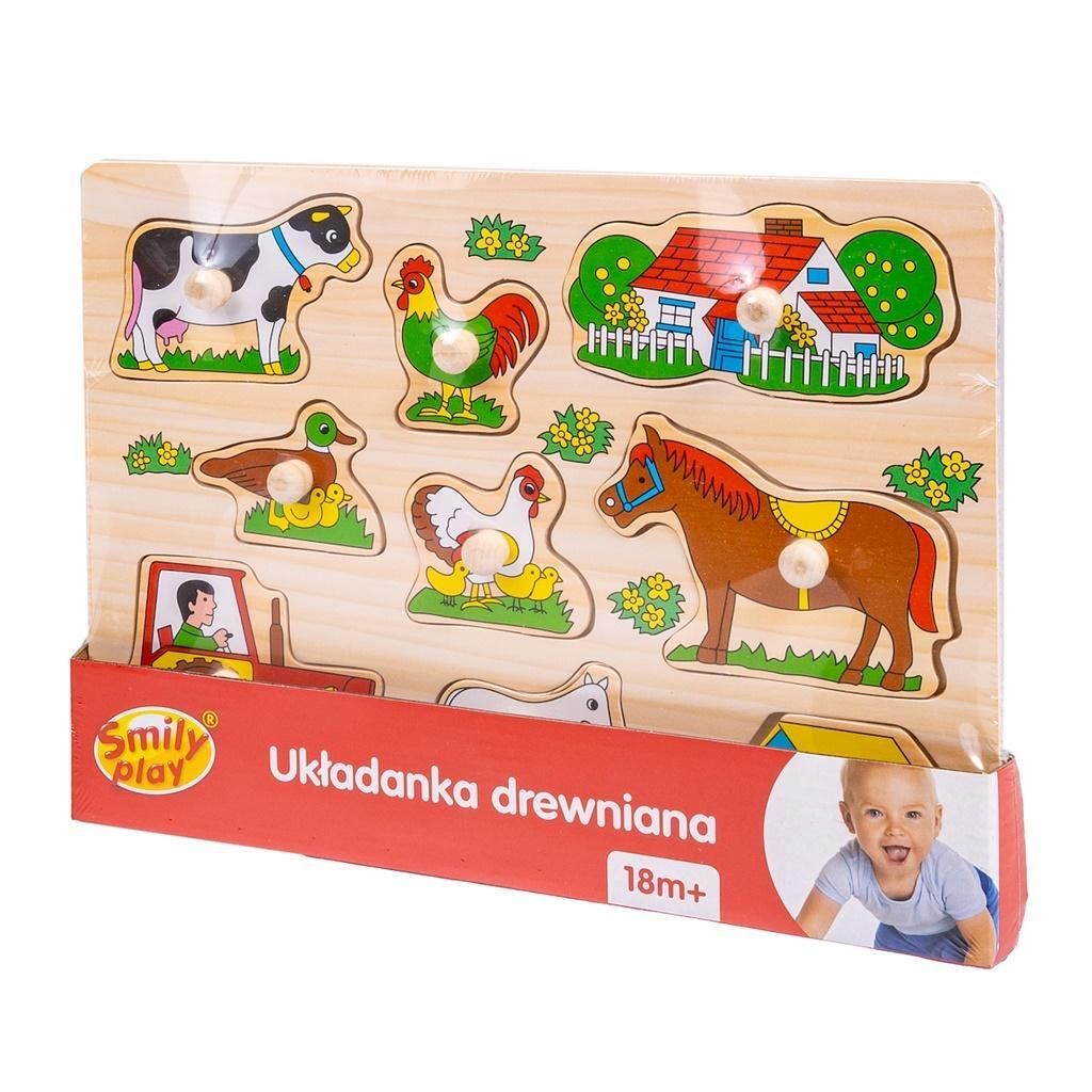 Smily Play Holzpuzzle „Bauernhof“ für Kinder SPW83598