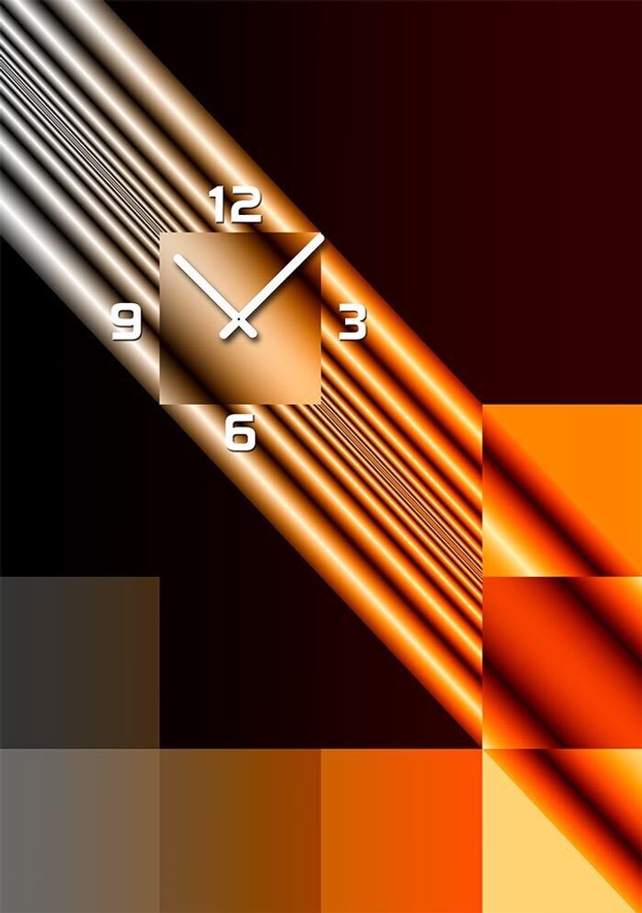 4328 Dixtime Designer Wanduhr, Wanduhren, Moderne Wohnraumuhr 70cm x 100cm