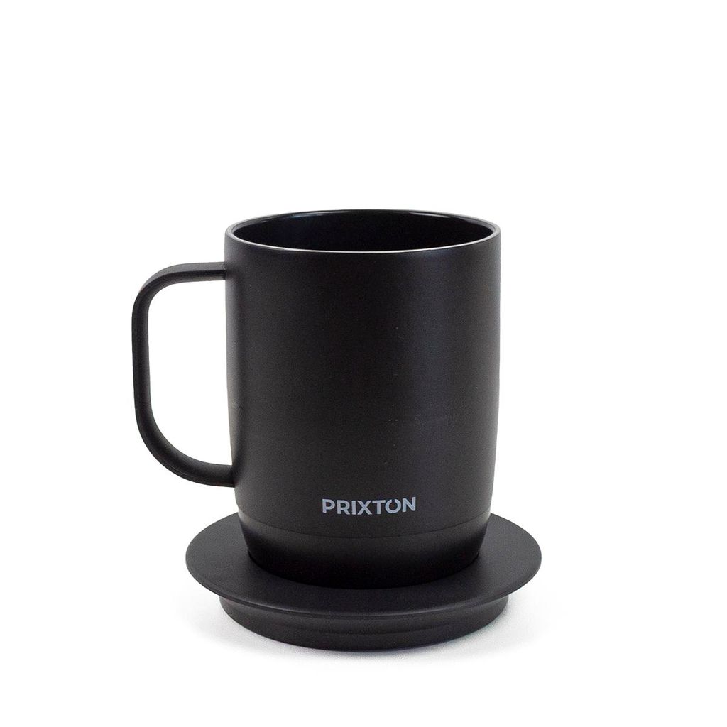 PRIXTON Intelligente Tasse Smart Mug Tempo mit Temperaturregelung, 300 ml Edelstahltasse, LED-Display, automatische Sicherheitsabschaltung