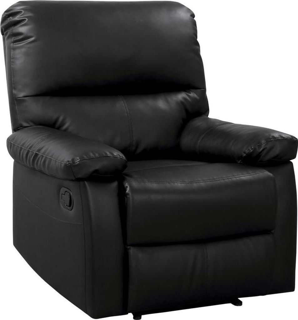 Fauteuil relax "Lincoln" - 90 x 89 x 103 cm - Noir Image du produit 