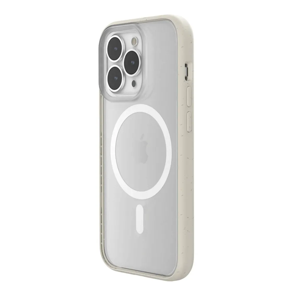 Cover Woodcessories MagSafe iPhone 14 Pro Max Offwhite | Trasparente Bio - 2