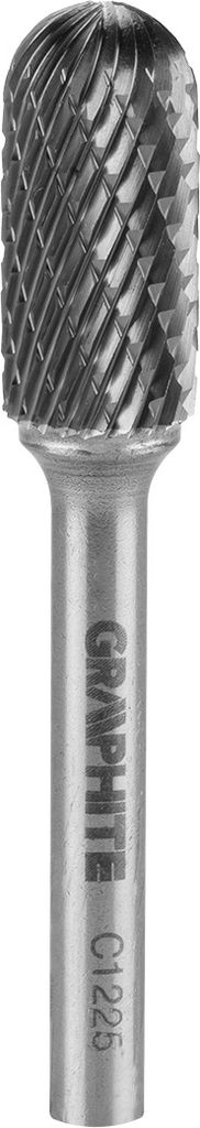 GRAPHITE Fraise sur tige HM, cylindrique arrondie, forme C, Image du produit 
