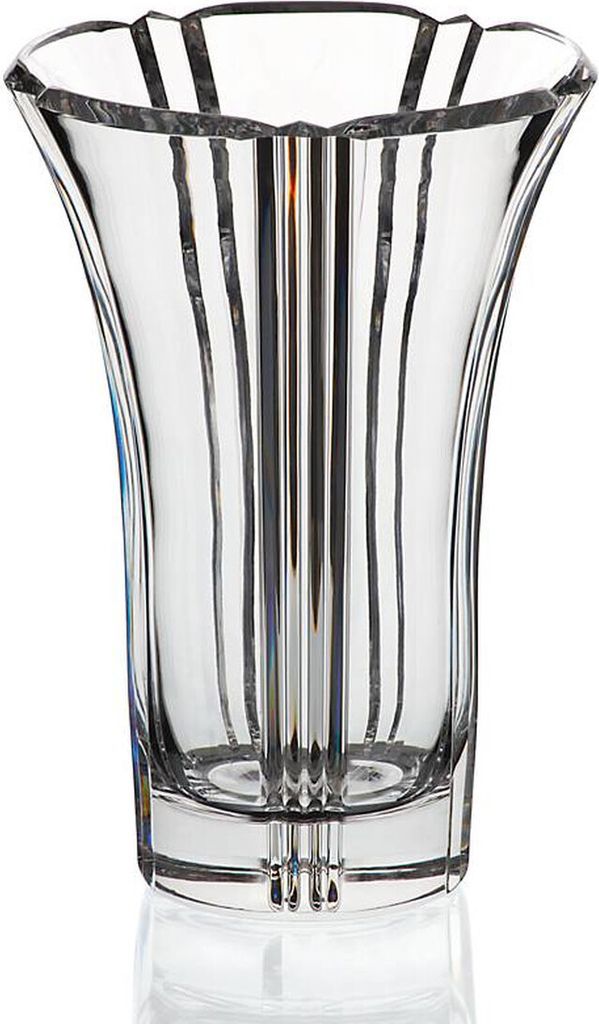 Vase Nadine 25cm, Transparent, aus Bleikristall