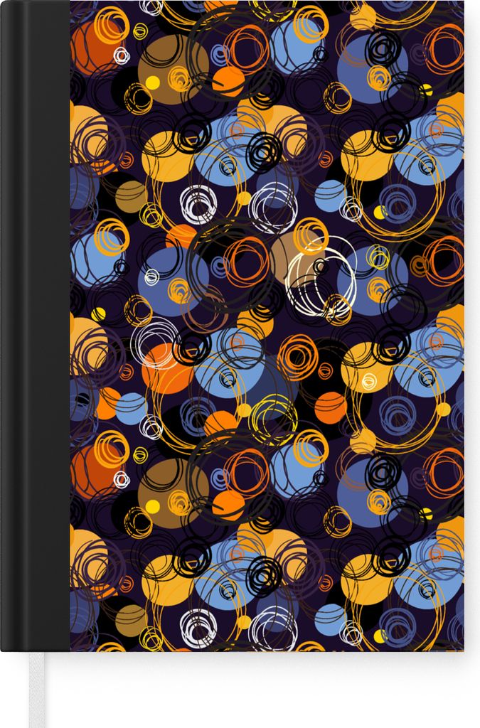 MuchoWow Notizbuch Tagebuch Haushaltsbuch Notebook A5 Muster - Abstrakt - Ringe - Notizblock - Notizheft - Notebook - Schreibblock - Papier