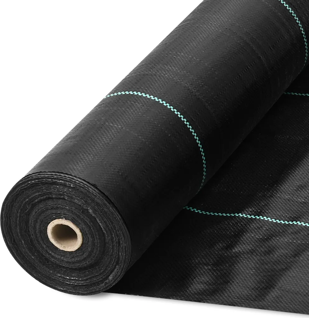 SucceBuy 2x100m Géotextile Non-Tissé Anti-Mauvaises Herbes Aménagement