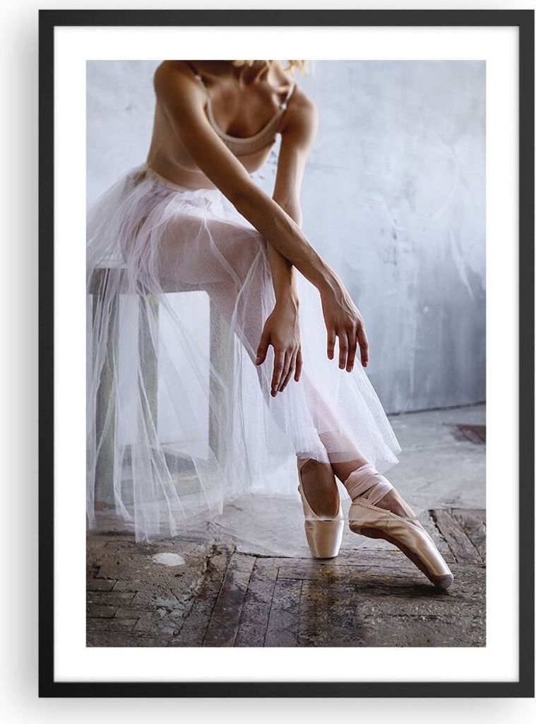 Gerahmtes Poster - Schwarzer Rahmen - Ballerina Ballett Studio - 50x70 cm - Wand Bild - Wanddeko - Wandbilder - Kunstposter - Wandposter - Bilderra...