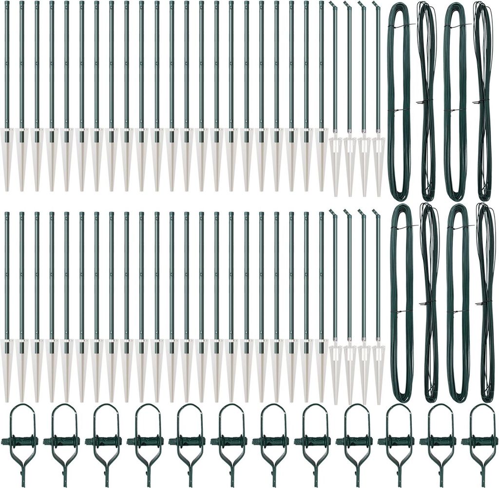 Möbel Pfosten mit Spitze 52 Stück Ø32 mm 60 cm Verzinkter Stahl - Zaunzubehör 3350164