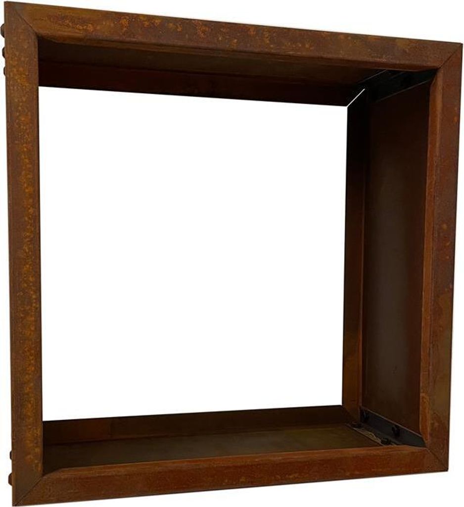 Kaminholzregal Brennholzregal Edelrost 50x50x25 cm Holzregal Rost Cortenstahl