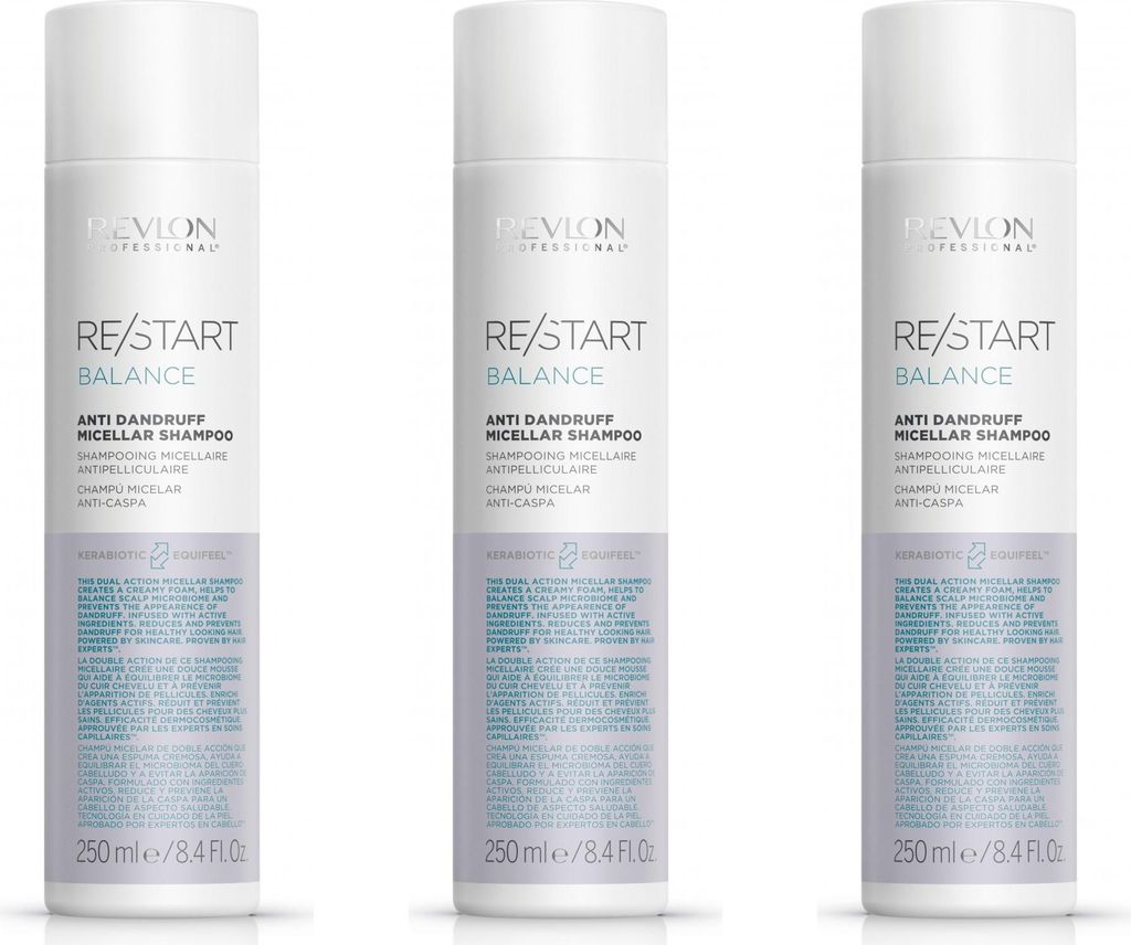 Re/Start Balance Anti Dandruff Micellar Shampoo 3x250 ml