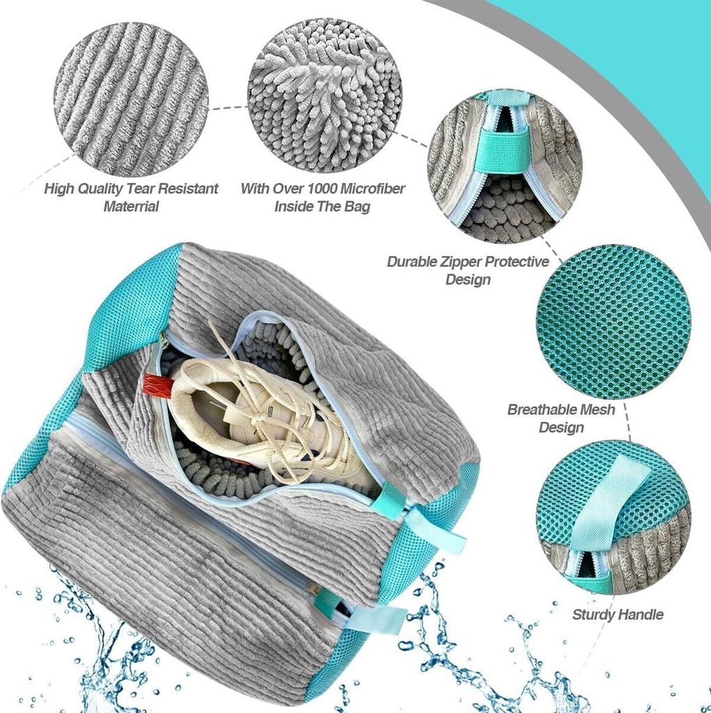 Schuhwaschbeutel Set - 2 Stück Waschbare Sneaker Beutel Für Waschmaschine