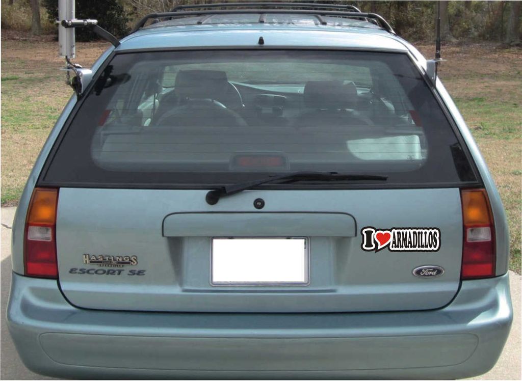 Autoaufkleber / Aufkleber / JDM - Die cut / Sticker fürs Auto mit Herz - 15 cm - I LOVE ARMADILLOS