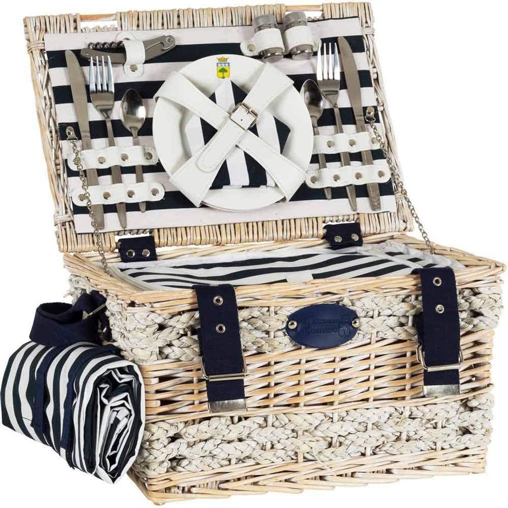 LES JARDINS DE LA COMTESSE Picknickkorb 2 Personen Marine