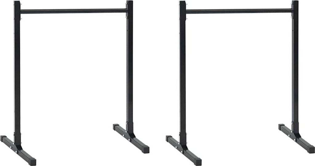 Dip Station 2 pcs Schwarz 55 x 90 x 104.5 cm