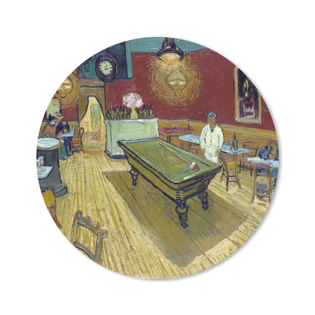 MuchoWow Mauspad Mousepad Das Nachtcafé - Vincent van Gogh 30x30 cm - Mousepads - Maus Mat - Pad - Mausunterlage - Tischunterlage - Schreibtisch...