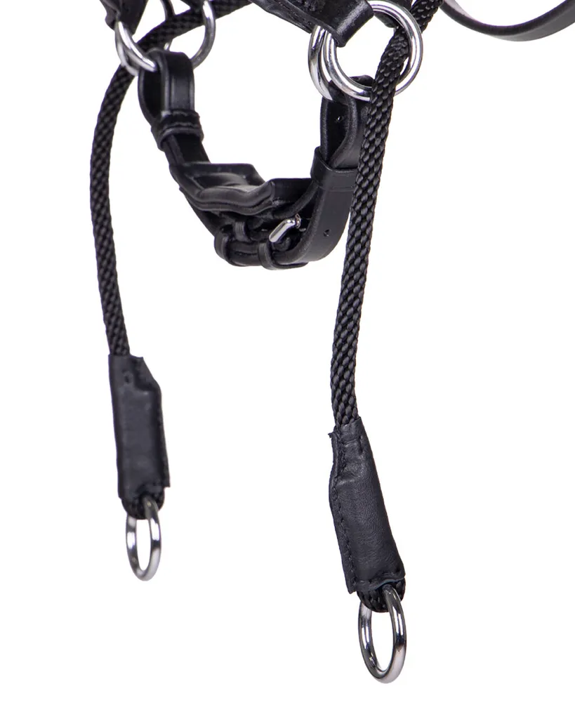 Bridon sans mors Thunderbolt Noir Mini Shet : solution anti-douleur