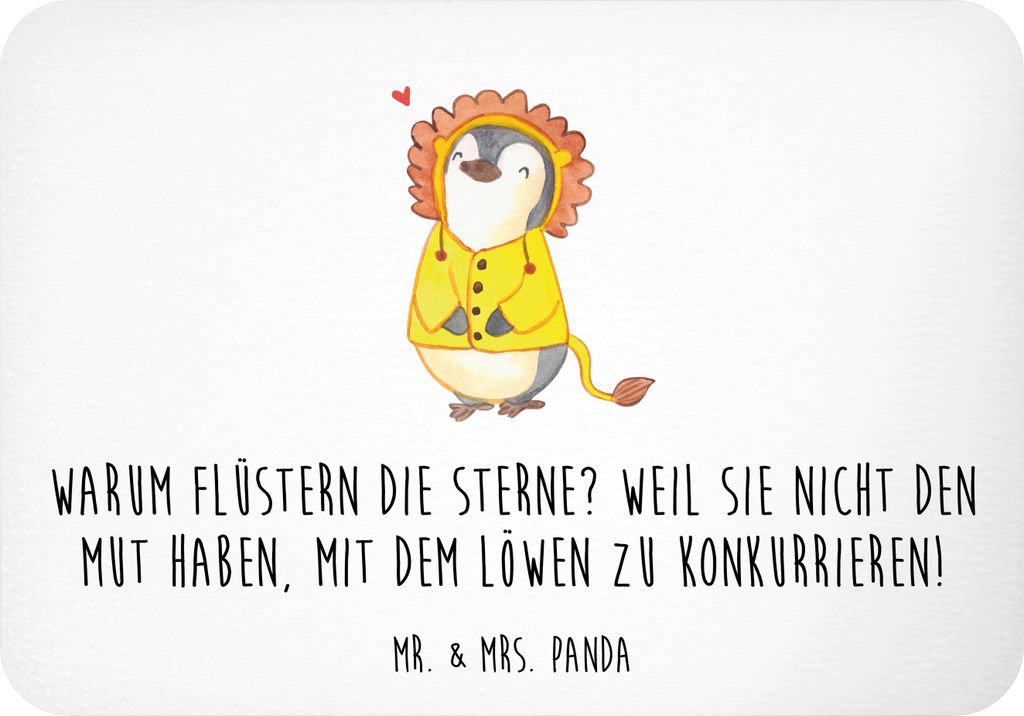 Mr. & Mrs. Panda magnet Sterne und Löwe - Weiß - Geschenk, Tierkreiszeichen, Kühlschrankmagnet, Geschenke Astrologie, stolzer, zettelhalter, Ste...