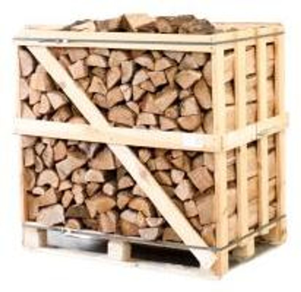Halbe Palette kammergetrocknetes gespalten Eiche Brennholz Produktbild 