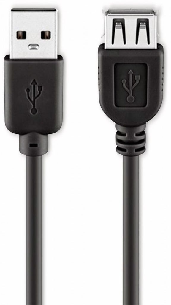 goobay USB 2.0 Verlängerung Typ A Stecker auf Typ A Buchse Produktbild 