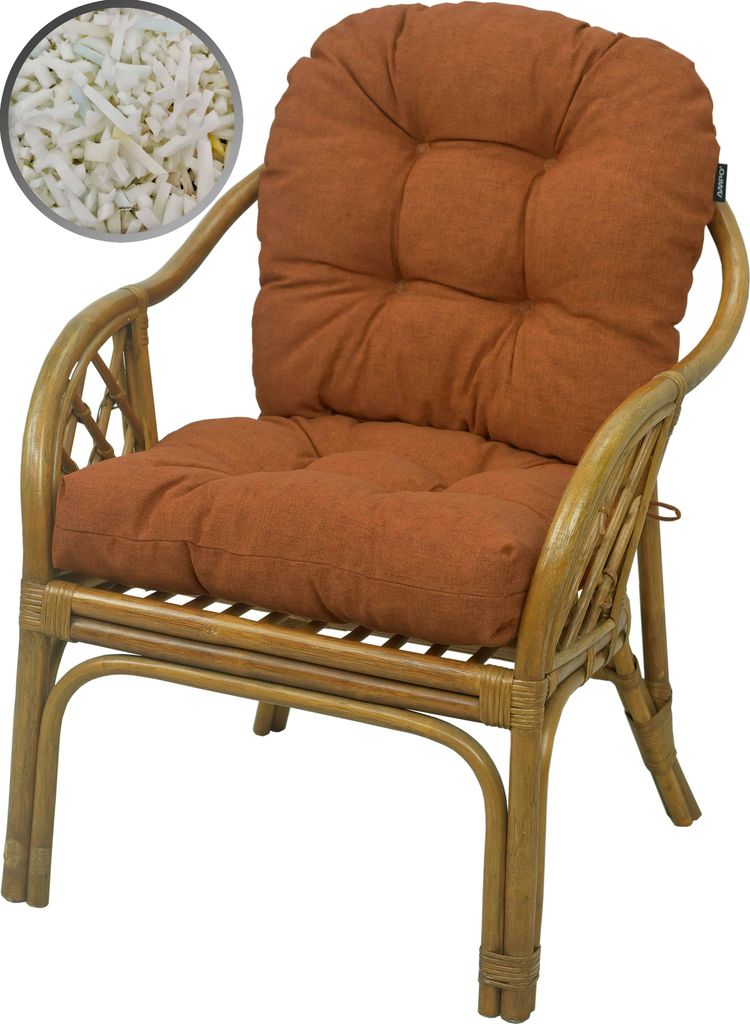 AMPO Cuscino imbottito per sedia in rattan, sedia Bahamas, Immagine del prodotto 