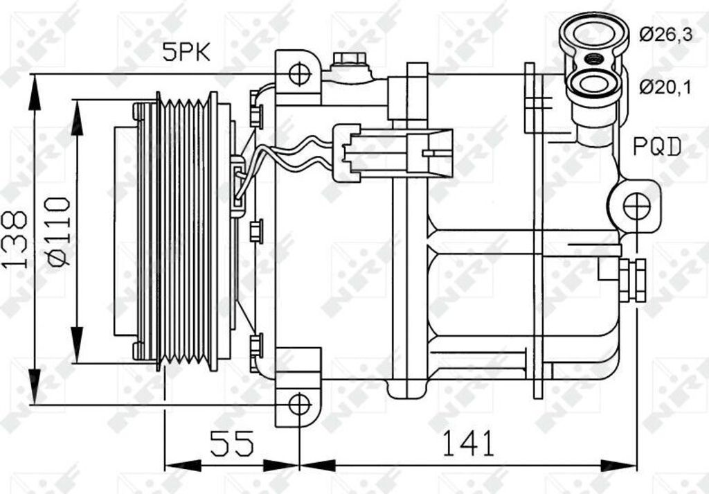 NRF 32735G - OE 38800RZRZ521M2 Klimakompressor für CR-V III (RE)