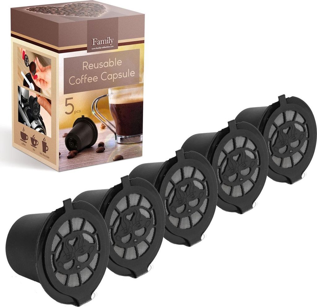 5x wiederverwendbare Nespresso Kaffeetasse - Umweltfreundlich - Nachhaltig - Kaffeetassen Kapseln - Nachfüllbare Kaffeekapseln