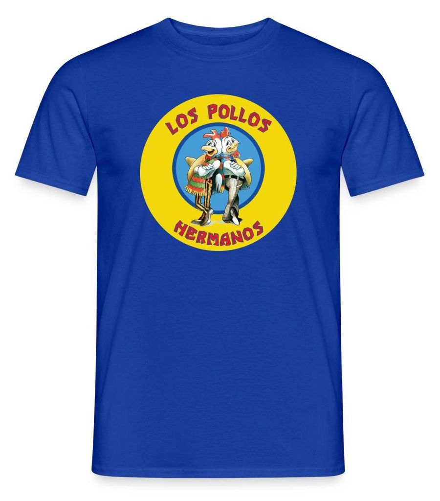 Spreadshirt Breaking Bad Los Pollos Hermanos Männer T-Shirt, M, Dunkelblau