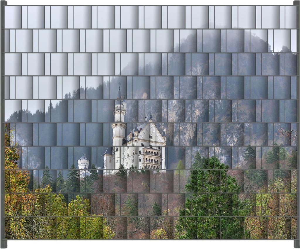Wallario Zaunsichtschutz mit Motiv Schloss Neuschwanstein Produktbild 