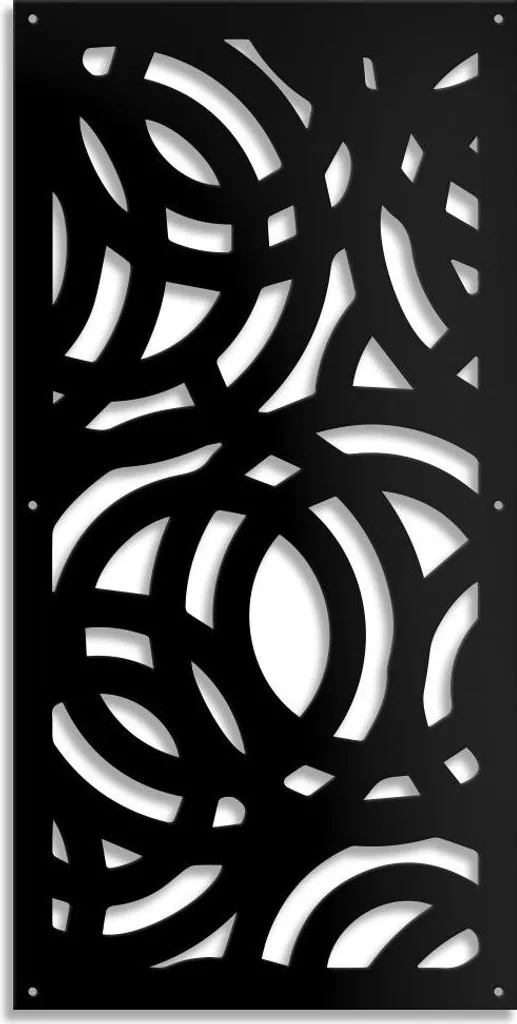 CERCHI LARGE - Pannello in PVC traforato da 10mm 73x73 cm bianco - 4
