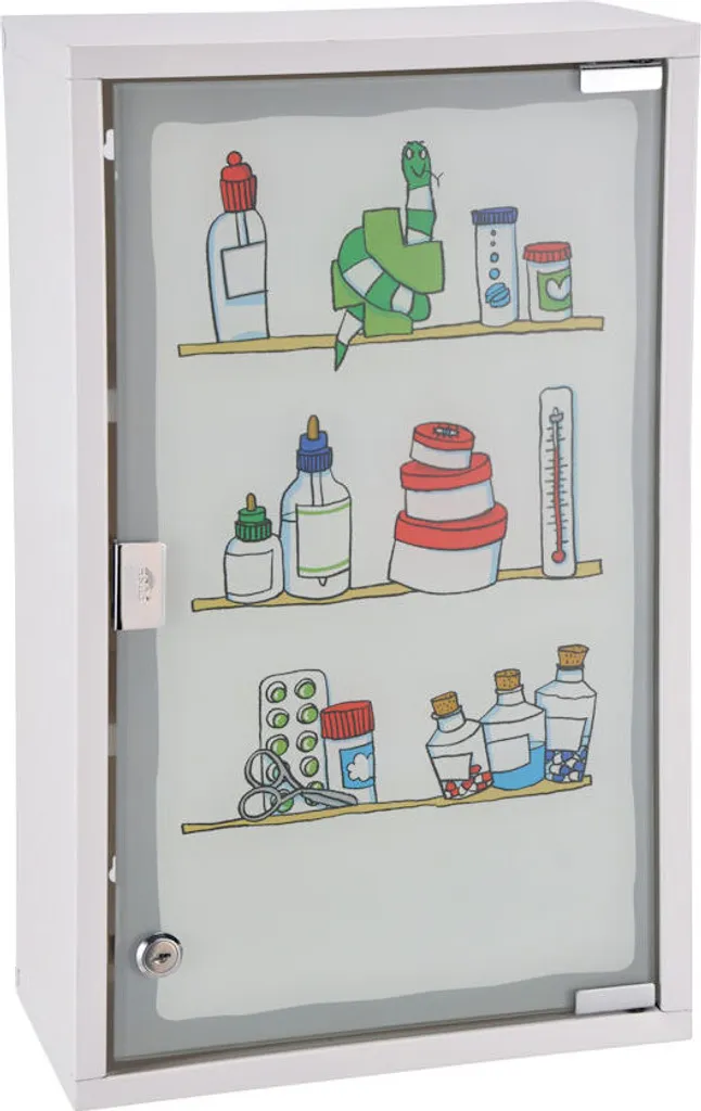 Armoire à pharmacie murale design multicolore pour salle de bain