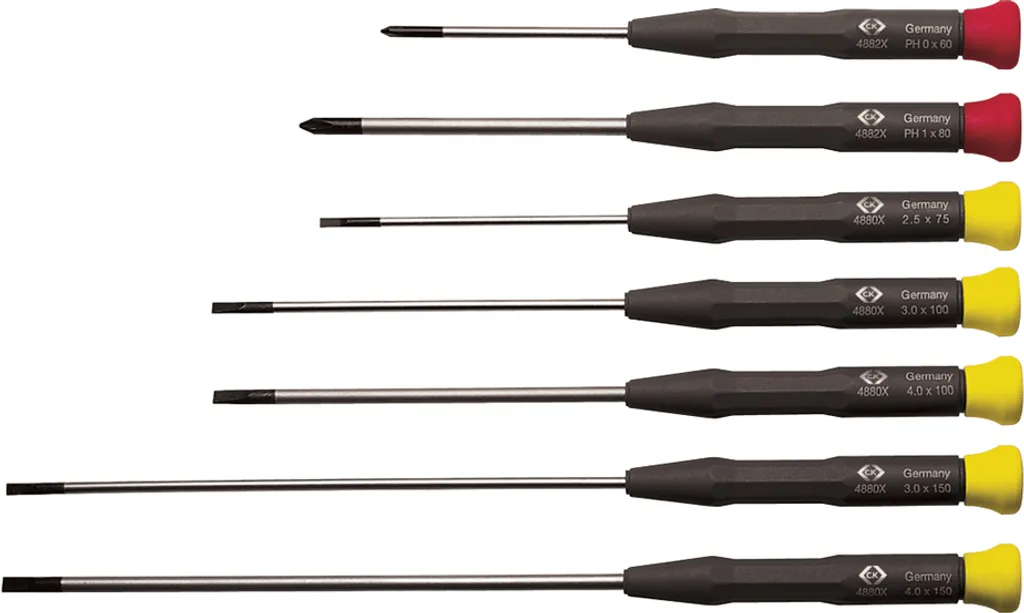 C.K Set di cacciaviti di precisione "XONIC" 7 pezzi SL/PH